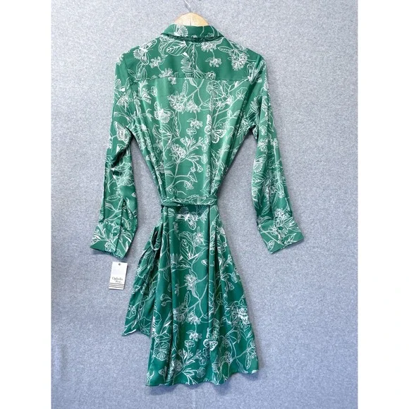 Ophelia Roe Dress Womens Medium Floral Button Front Shirt Dress Romantic - Picture 3 of 13